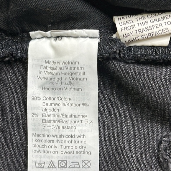 Madewell The High-Rise Slim Crop Boyjean raw hems washed black jeans - Picture 10 of 15